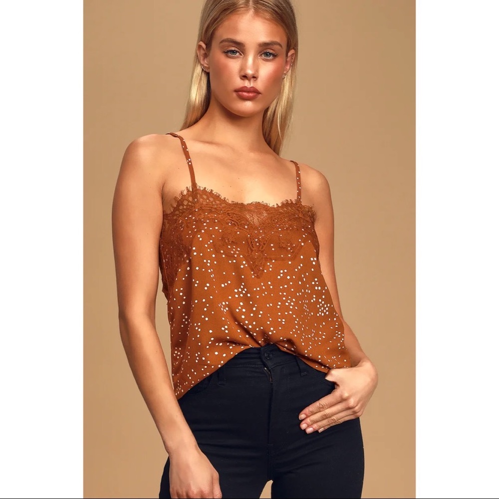 Lulu’s rust lace cami
